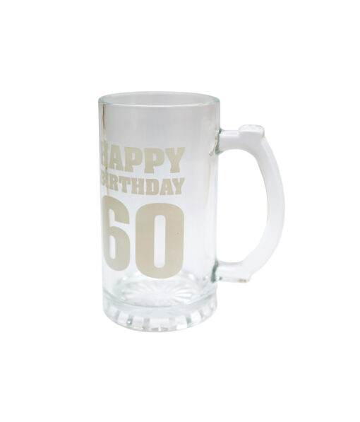 Happy Birthday 60 Beer Glass Mug