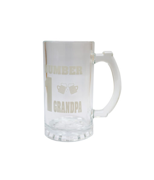 Number 1 Grandpa Beer Glass Mug