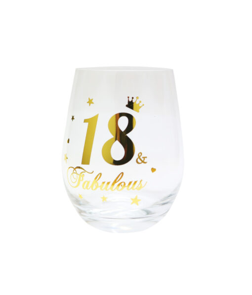 18 Stemless Wine Glass