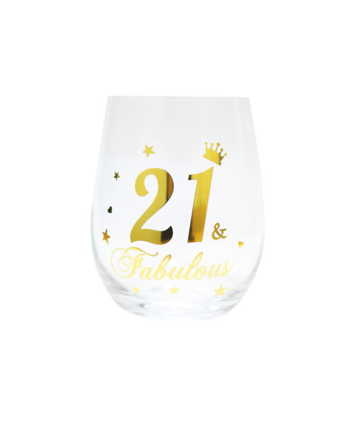 21 Stemless Wine Glass