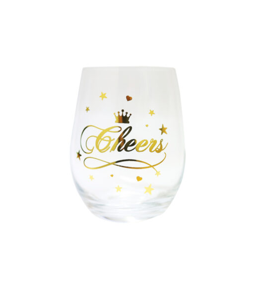 Cheers Stemless Wine Glass