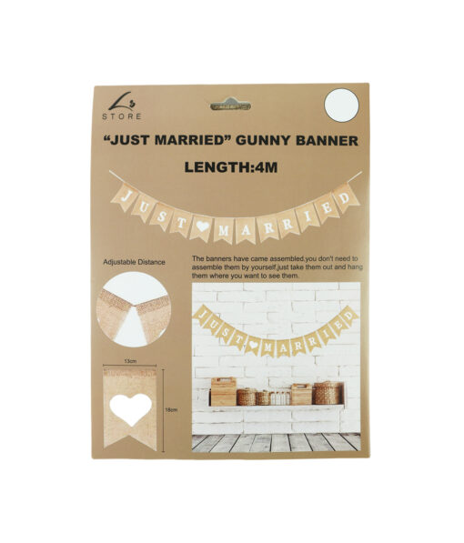 Gunny "Just Married" Banner 4m