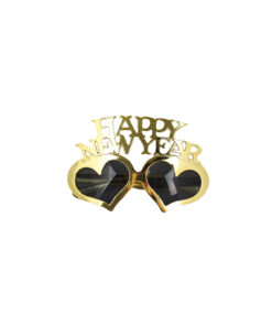 Gold New Year Heart Glasses