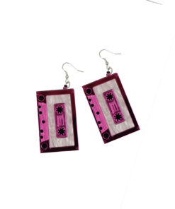 Casette Earrings 7.5 x 3cm