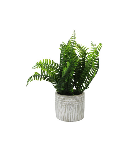 Artificial Fern in Cement Pot 10 x 10 x 30cm