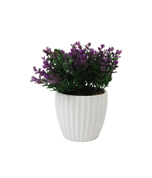 Artificial Eucalyptus with White Pot 20.32 x 20.32 x 20.32cm