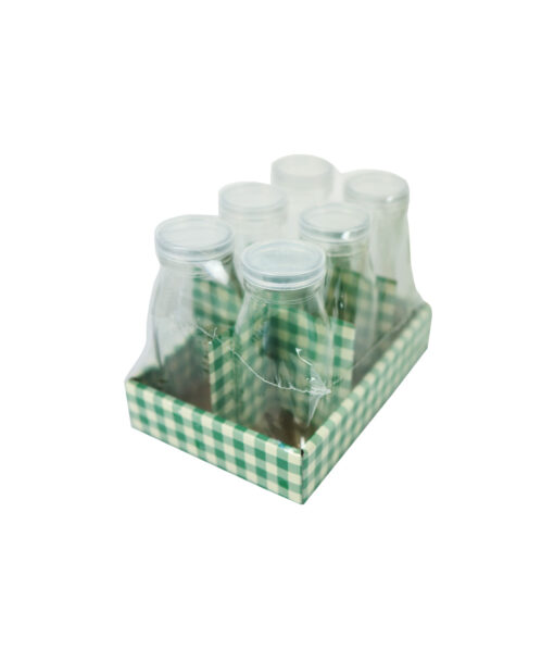 Glass Bottle with PE Lid 300ml 6pk