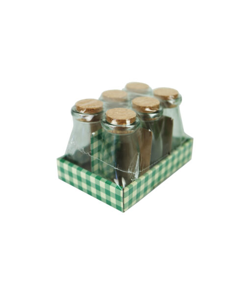 Glass Bottle with Cork Lid 100ml 6pk