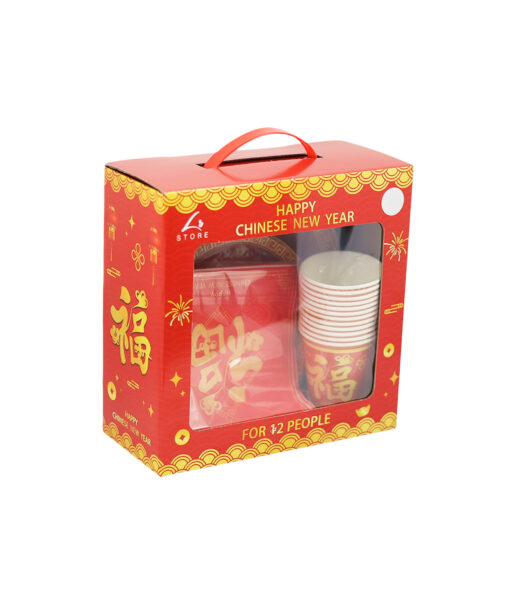 Chinese New Year Tableware Set 48pcs