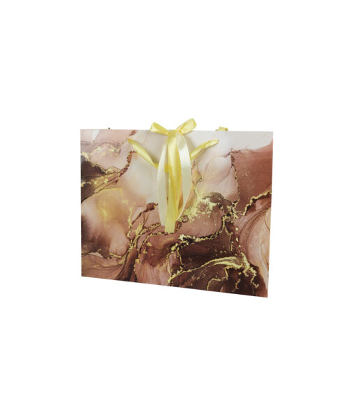 Gold XL Gift Bag with Ribbons 50 x 18 x 40cm