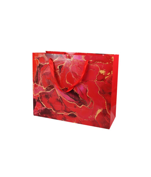 Red XL Gift Bag with Ribbons 50 x 18 x 40cm