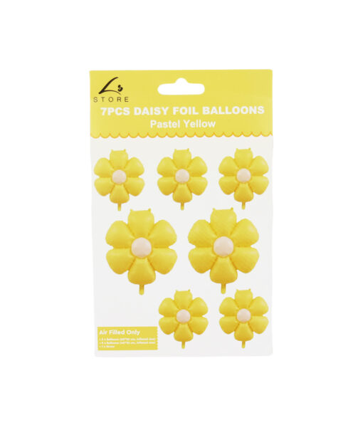 Light Yellow Daisy Foil Balloon 7pc