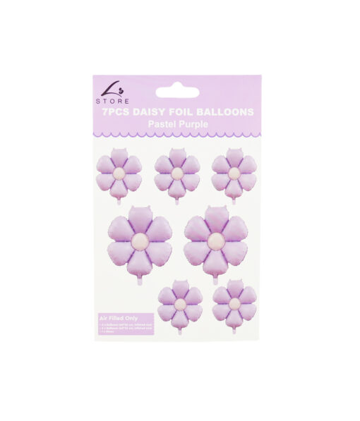 Light Purple Daisy Foil Balloon 7pc