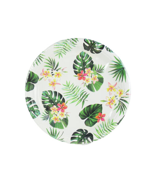 Summer Leaf Paper Plates 7in 20pc