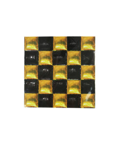 Gold & Black Double-Sided Square Foil Balloon 25pc