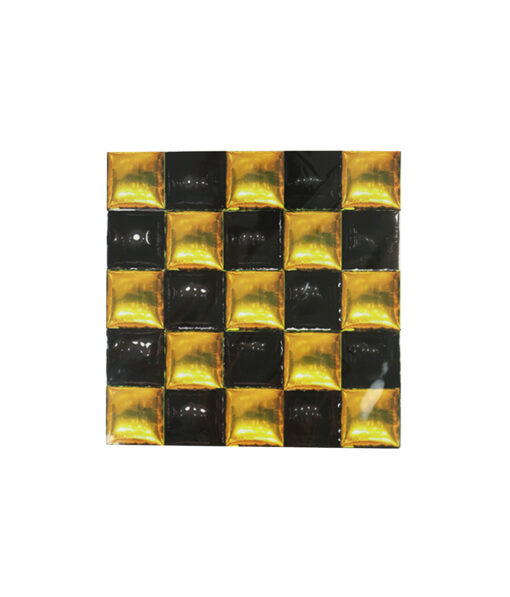 Gold & Black Double-Sided Square Foil Balloon 25pc