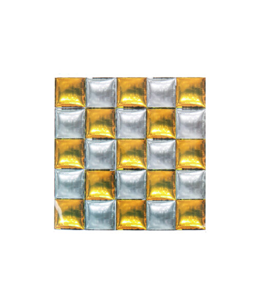 Gold & Silver Double-Sided Square Foil Balloon 25pc