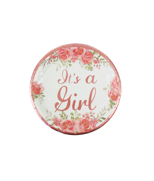 It's a girl Paper Plates 7in 16pc