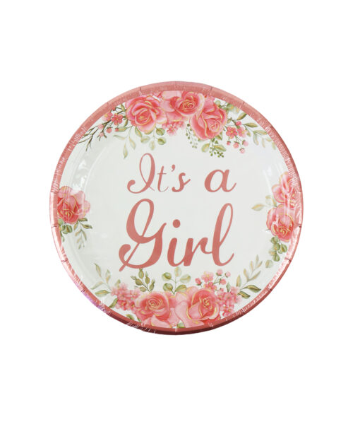 It's a girl Paper Plates 9in 16pc