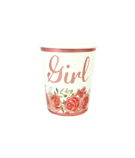 Girl Hot Stamping Paper Cups 9oz 20pc