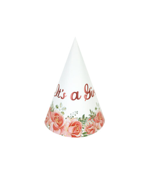 Girl Hot Stamping Paper Hats 10pc