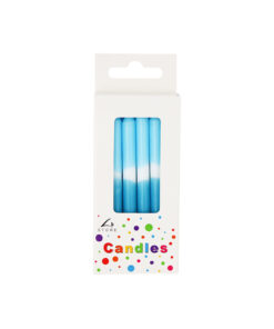 Neon Gradient Blue Birthday Candles 8pc