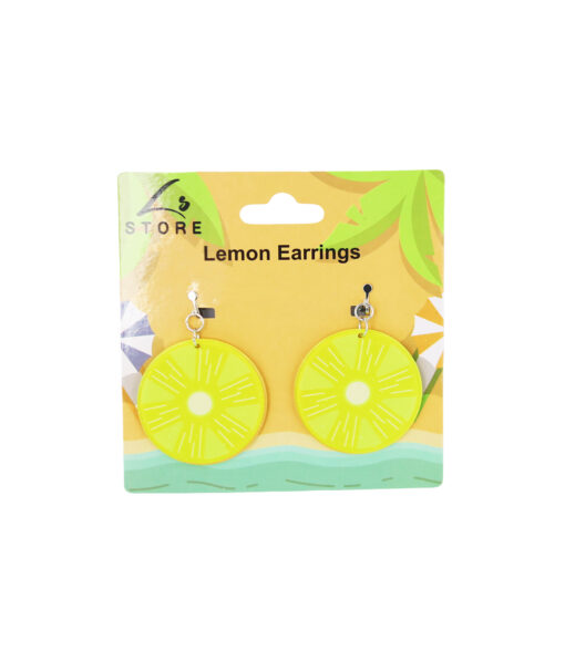 Green Lemon Earrings 6cm