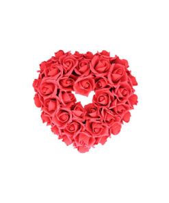 Red Artificial Craft Rose Heart 29x29cm