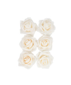 Peach Rose Artificial Craft Flower 6pc 10cm