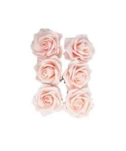 Pink Rose Artificial Craft Flower 6pc 10cm