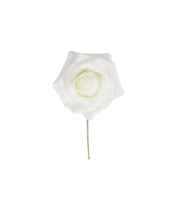 White Rose Artificial Craft Flower 6pc 10cm