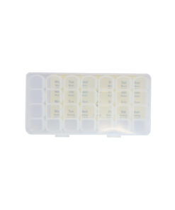 Clear 28 Grid 30 Day Pill Container 21.5x10.5x3.3cm