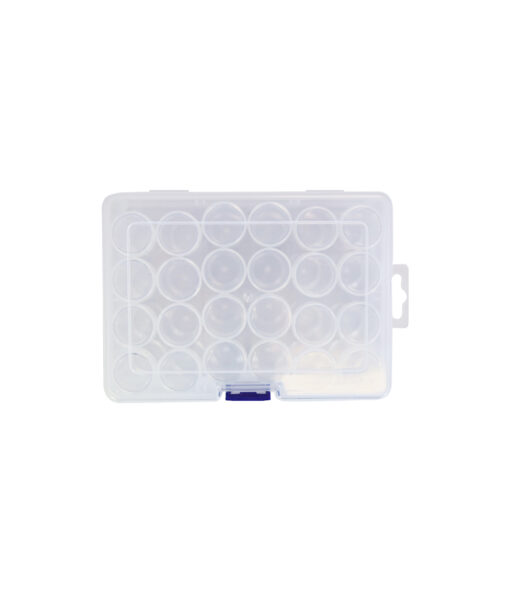 Storage Box with 24pc Round Bottles 16.4x11.8x5.8cm