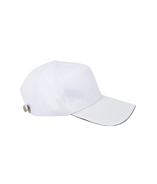 White Metal Buckle Cap For Adult