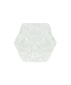 Prismatic Clear Glasses Candle Holder Height 70mm