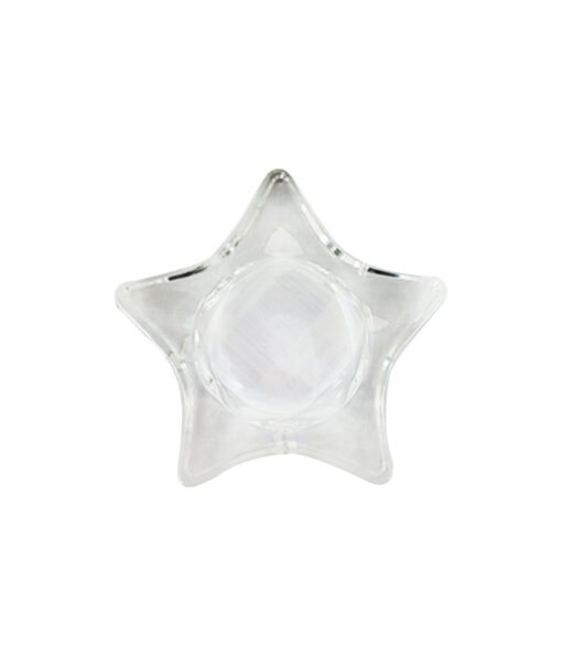 Star Clear Glasses Candle Holder Height 22mm