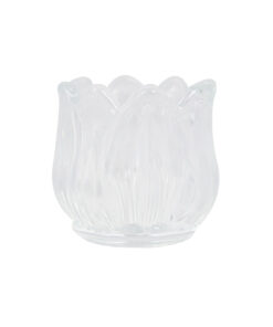 Flower Clear Glasses Candle Holder Height 68mm