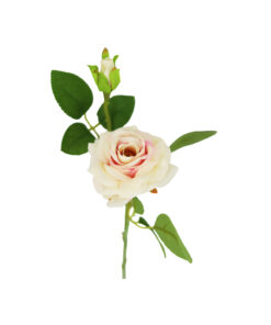 Peach Artificial Rose 2 Head 46cm