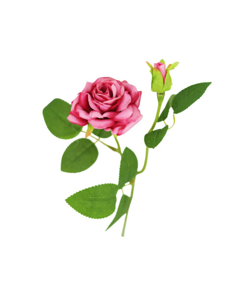 Pink Artificial Rose 2 Head 46cm