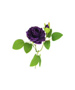 Purple Artificial Rose 2 Head 46cm