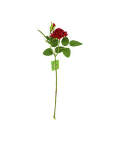 Red Artificial Rose 2 Head 46cm