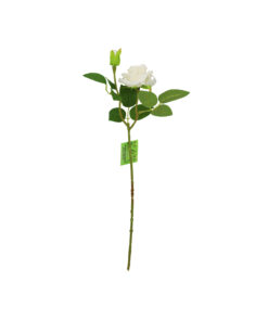 White Artificial Rose 2 Head 46cm