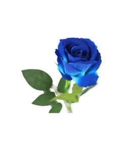 Blue Artificial Velvet Rose 1 Head 51cm