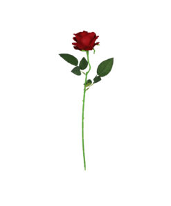 Red Artificial Velvet Rose 1 Head 51cm