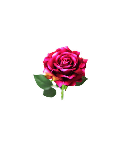 Hot Pink Artificial Rose 1 Head 74cm