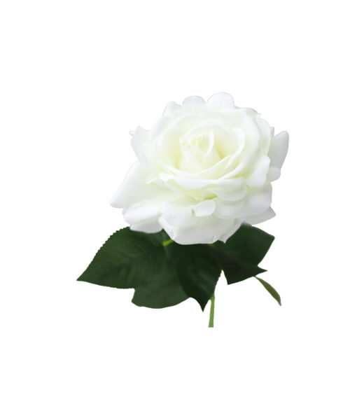 White Artificial Rose 1 Head 74cm