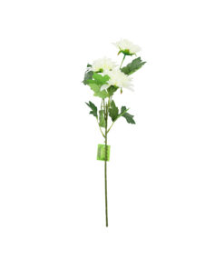 White Artificial Dahlia 3 Head 58cm