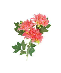 Pink Artificial Dahlia 3 Head 58cm