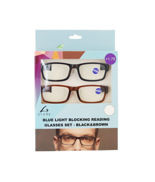 Blue Light Blocking Reading Glasses (+1.75)