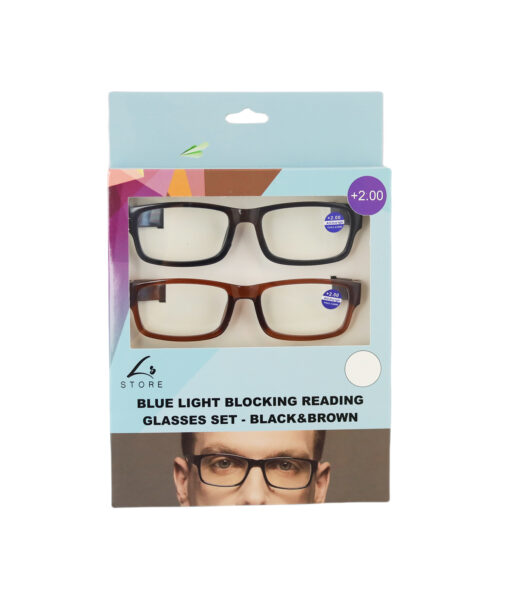 Blue Light Blocking Reading Glasses (+2.00)